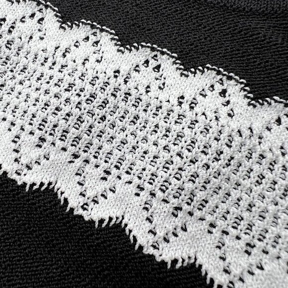 Tahari Striped Knit Tank Top Black White Sleeveless Size 8 - Picture 8 of 10